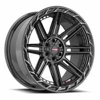 Vortek VRP-501 TURBO 20X9 0 Gloss Black Center & Diamond Cut Ring With Dark Tint
