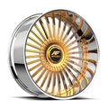 Amani Forged R.E.A.L. 30X9 +15 14K Gold Plated Large XL Cap Round