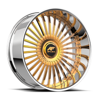 Amani Forged R.E.A.L. 30X9 +15 14K Gold Plated Large XL Cap Round