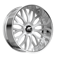 Amani Forged SORLENO 28X10 +15 Brush Center Chrome Lip Large XL Cap Round Lip 4"