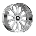 Amani Forged TANGO 30X9 +15 Brush Center Chrome Lip Large XL Cap Round Lip 4"