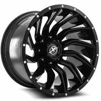 XF Off-Road XF-224 24X14 -76 Gloss Black & Milled