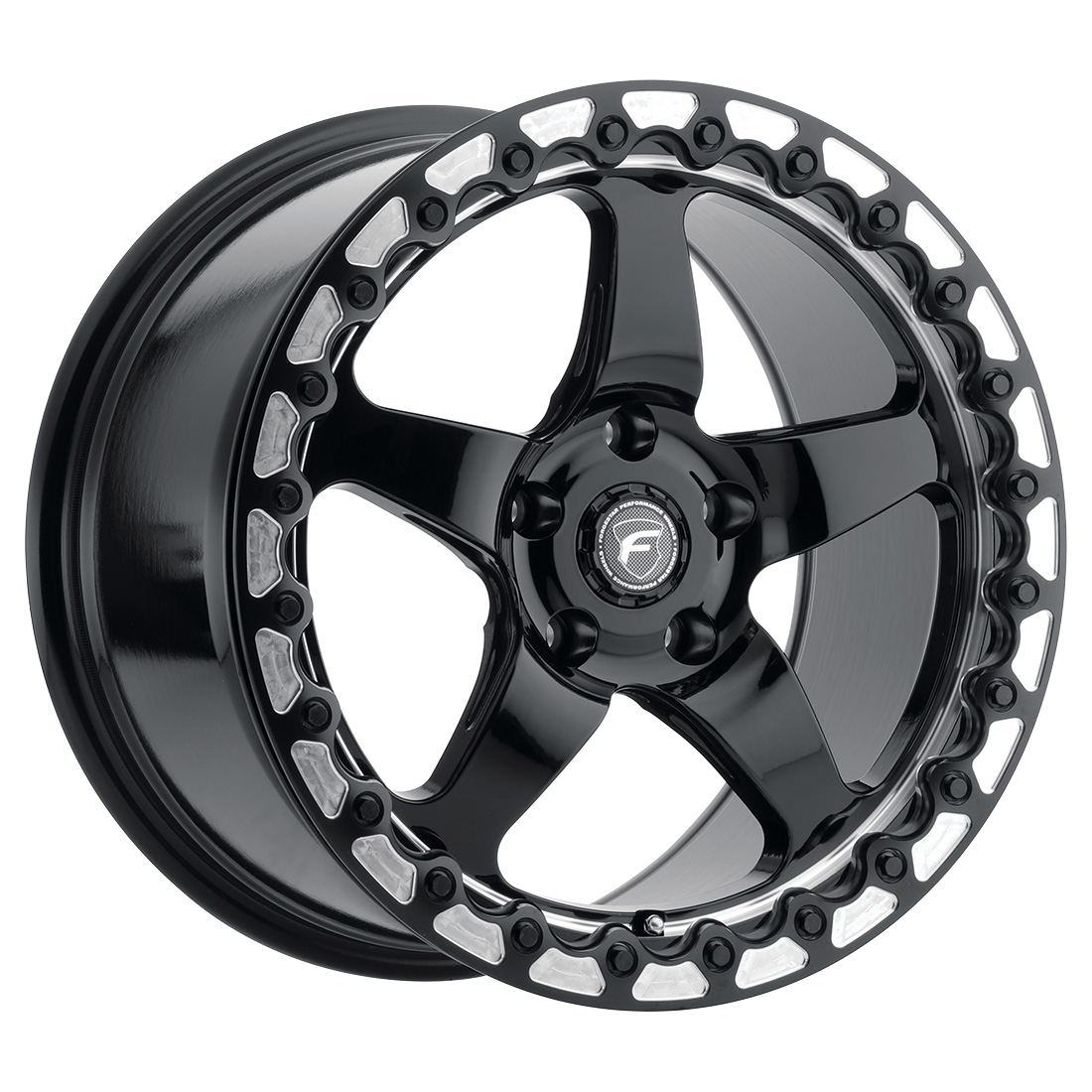 Forgestar D5 Beadlock 18X12 +56 Gloss Black Machined