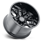 Black Rhino Hard Alloys Grimlock 20X9.5 +12 Gloss Black & Milled