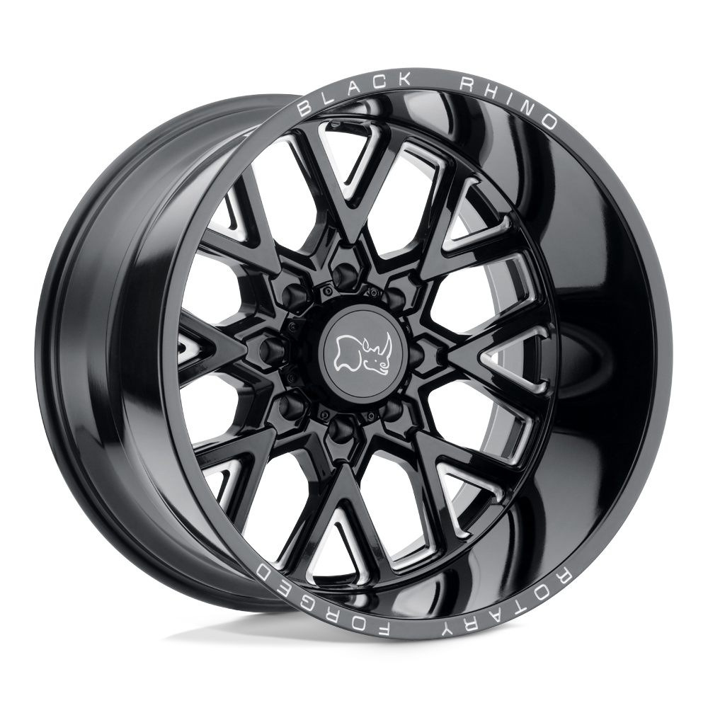 Black Rhino Hard Alloys Grimlock 20X11.5 -44 Gloss Black & Milled