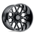 Black Rhino Hard Alloys Grimlock 20X9.5 +12 Gloss Black & Milled