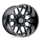 Black Rhino Hard Alloys Grimlock 20X9.5 +12 Gloss Black & Milled