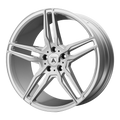 Asanti Black Abl-12 Orion 19X9.5 +25 Brushed Silver W/ Carbon Fiber