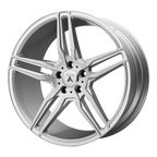 Asanti Black Abl-12 Orion 19X9.5 +25 Brushed Silver W/ Carbon Fiber