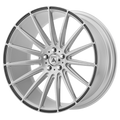 Asanti Black Abl-14 Polaris 20X9 +25 Brushed Silver W/ Carbon Fiber
