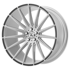 Asanti Black Abl-14 Polaris 20X9 +25 Brushed Silver W/ Carbon Fiber