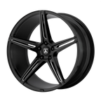 Asanti Black Abl-22 Alpha 5 20X8.5 +20 Gloss Black Milled