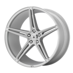 Asanti Black Abl-22 Alpha 5 20X10.5 +27 Brushed Silver