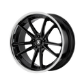 Asanti Black Abl-23 Sigma 22X9 +32 Gloss Black W/ Chrome Lip