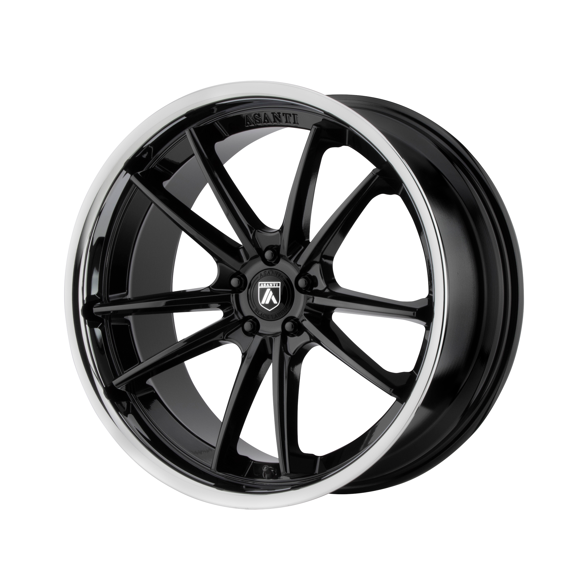Asanti Black Abl-23 Sigma 22X9 +32 Gloss Black W/ Chrome Lip