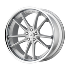 Asanti Black Abl-23 Sigma 24X9 +32 Brushed Silver W/ Chrome Lip
