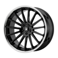 Asanti Black Abl-24 Beta 20X10.5 +25 Gloss Black W/ Chrome Lip