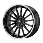 Asanti Black Abl-24 Beta 20X10.5 +25 Gloss Black W/ Chrome Lip