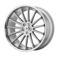 Asanti Black Abl-24 Beta 20X10.5 +38 Brushed Silver W/ Chrome Lip