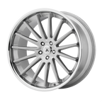 Asanti Black Abl-24 Beta 20X10.5 +38 Brushed Silver W/ Chrome Lip