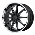 Asanti Black Abl-29 Emperor 24X10 +30 Gloss Black Mill W/ Chrome Lip