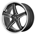 Asanti Black Abl31 Regal 20X10.5 +38 Gloss Black Mill W/ Chrome Lip