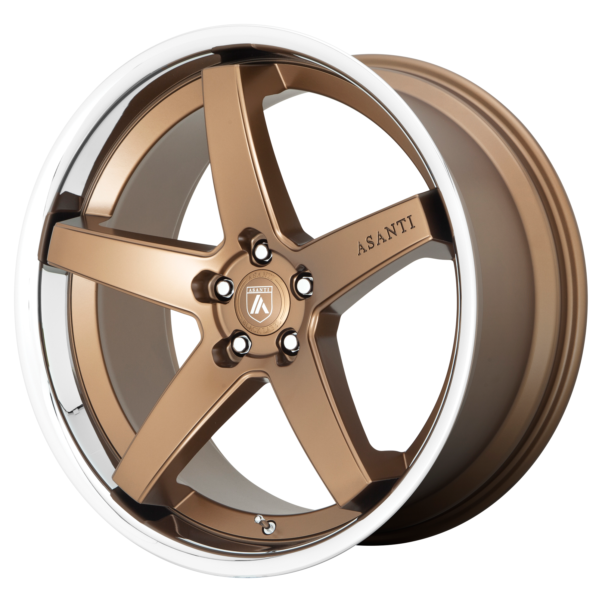 Asanti Black Abl31 Regal 22X9 +32 Satin Bronze W/ Chrome Lip