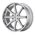 Asanti Black Abl-32 Kaiser 22X9.5 +30 Brushed Silver W/ Chrome Lip