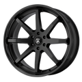 Asanti Black Abl-32 Kaiser 20X9 +30 Satin Black W/ Gloss Black Lip