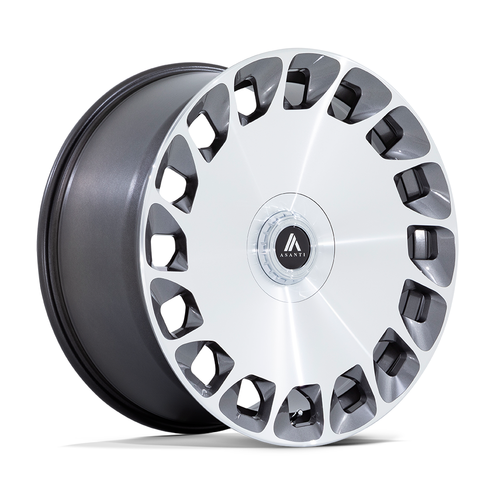 Asanti Black Ab045 Aristocrat 20X10.5 +18 Gloss Platinum Bright Mach Fc