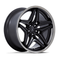 Asanti Black Ab046 Duke 20X9 +15 Satin Black W/ Ddt Lip