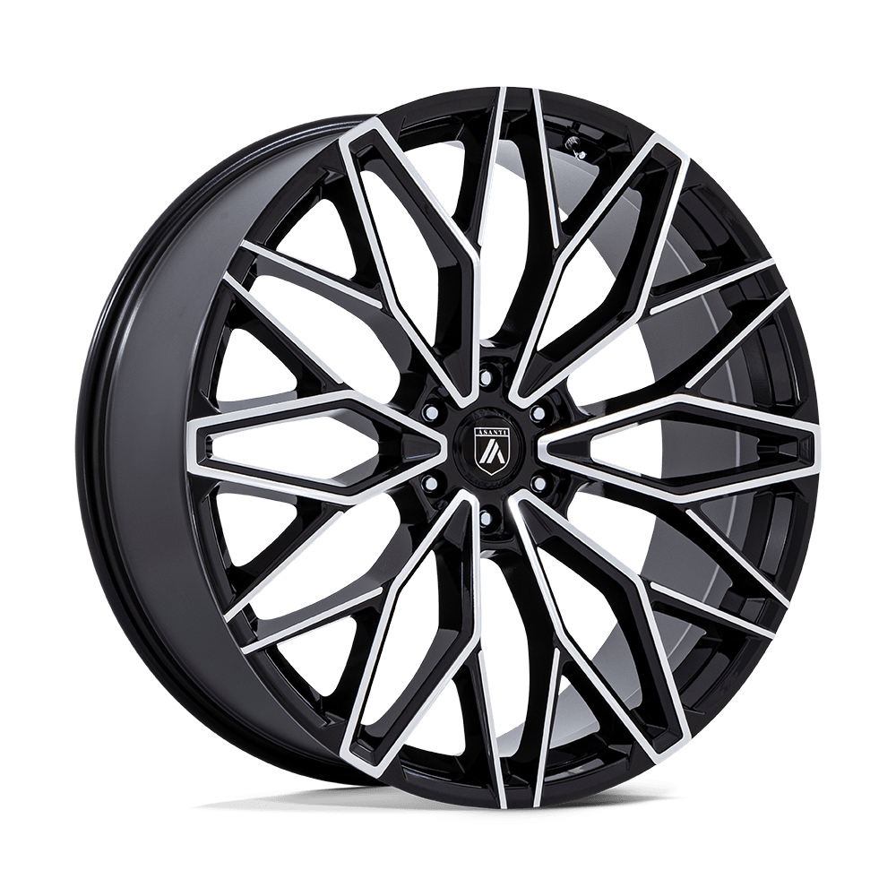 Asanti Black Ab050 Mogul 6 22X9.5 +25 Gloss Black W/ Machined Face