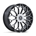Asanti Black Ab051 Envoy 24X10 +20 Gloss Black W/ Machined Face