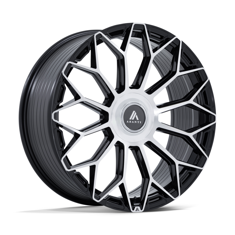 Asanti Black Ab051 Envoy 24X10 +20 Gloss Black W/ Machined Face
