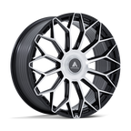 Asanti Black Ab051 Envoy 22X10 +20 6X139.7 Gloss Black W/ Machined Face