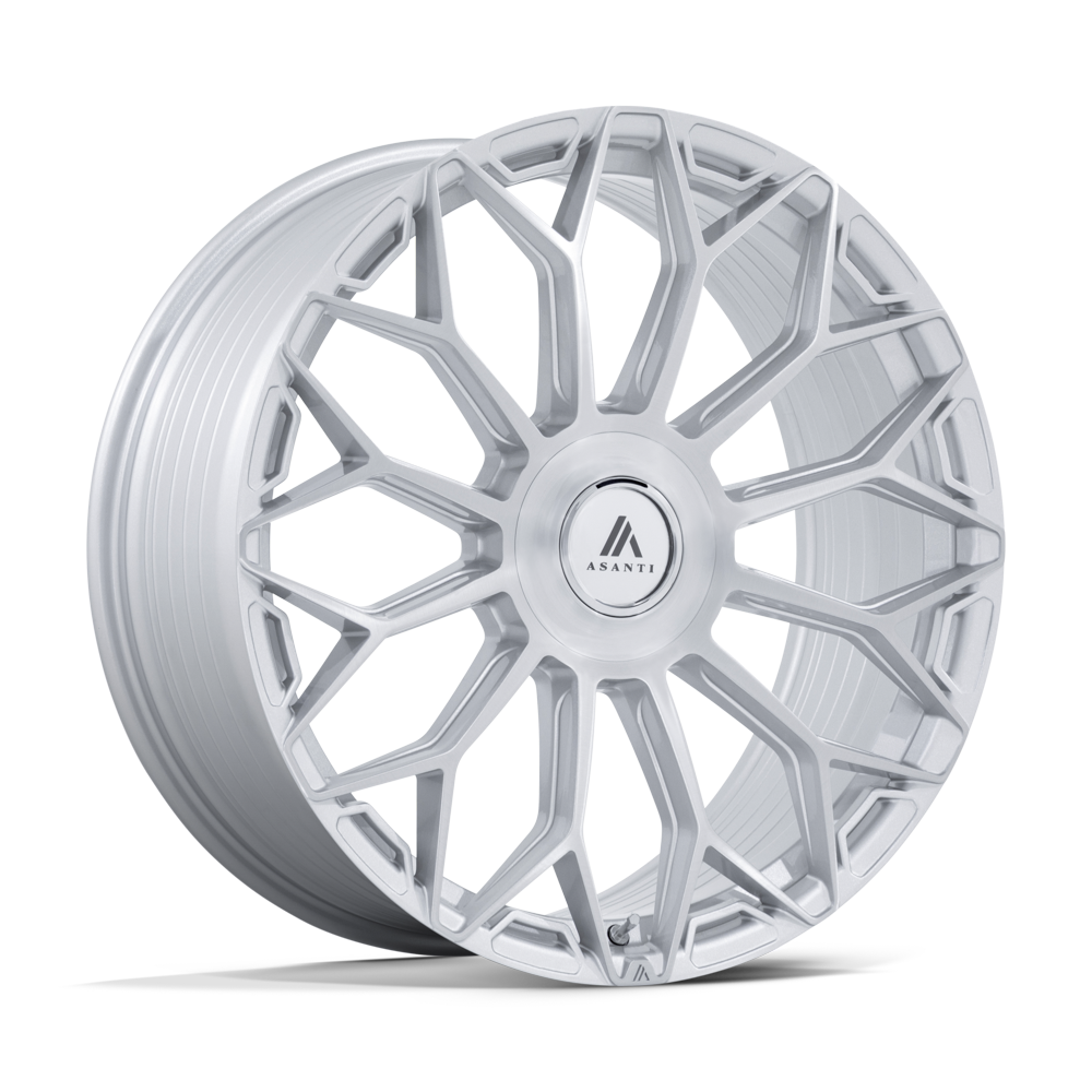 Asanti Black Ab051 Envoy 22X10 +35 Gloss Silver W/ Brushed Face