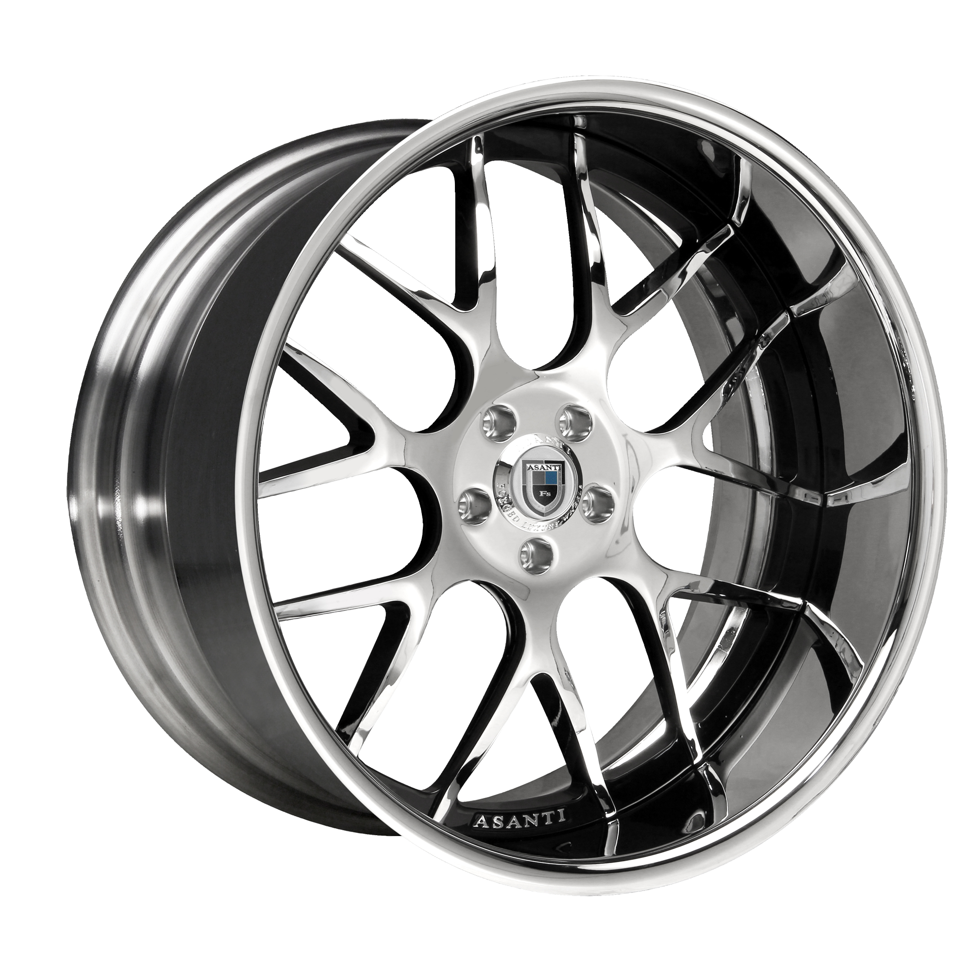 Asanti Forged Af174 20X8.5 +19 Brushed W/ Chrome Lip