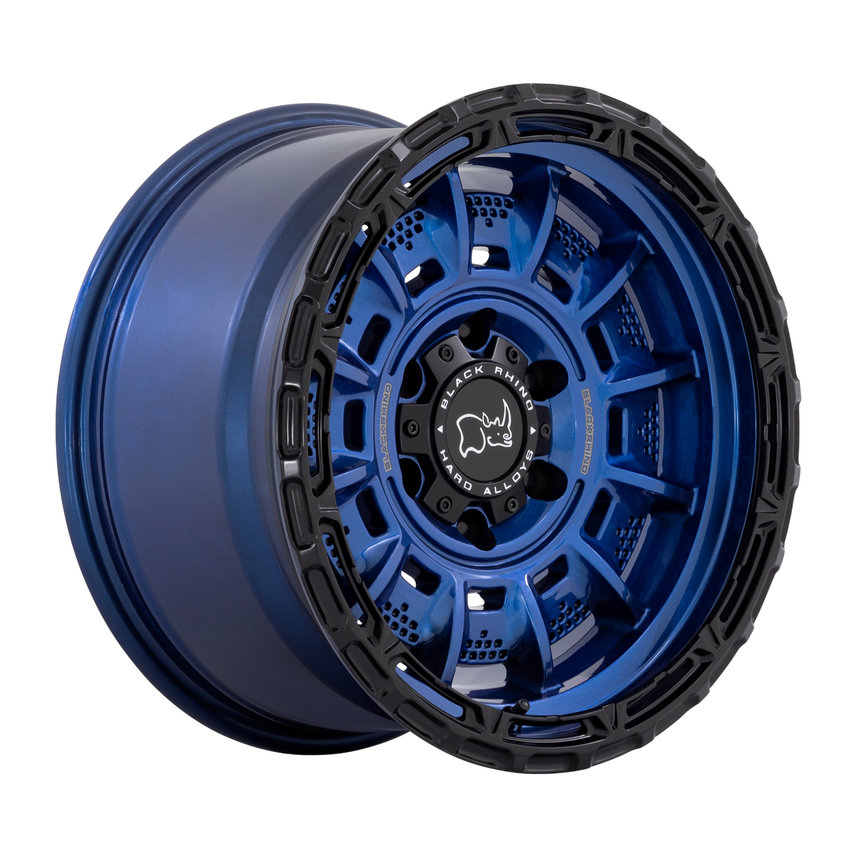Black Rhino Hard Alloys Legion 20X10 -18 Cobalt Blue W/ Black Lip