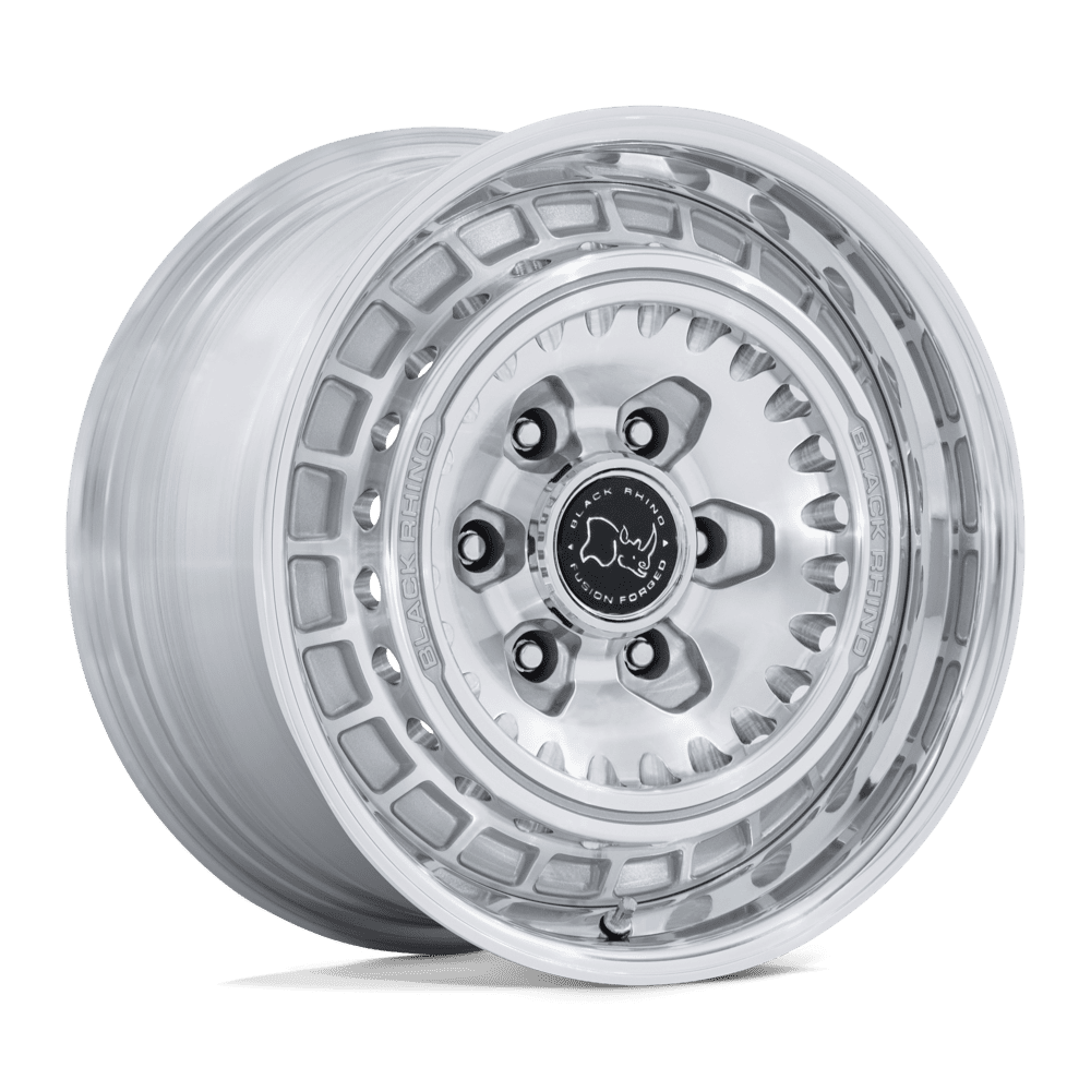 Black Rhino Hard Alloys Br601 Bastion 17X8 +32 Gloss Silver Mach-Face Pol-Lip