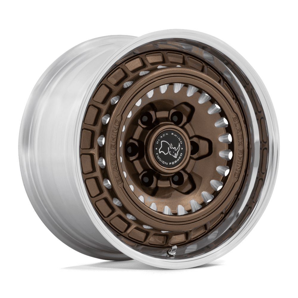 Black Rhino Hard Alloys Br601 Bastion 17X8.5 +0 Gloss Bronze Milled W/ Polishe