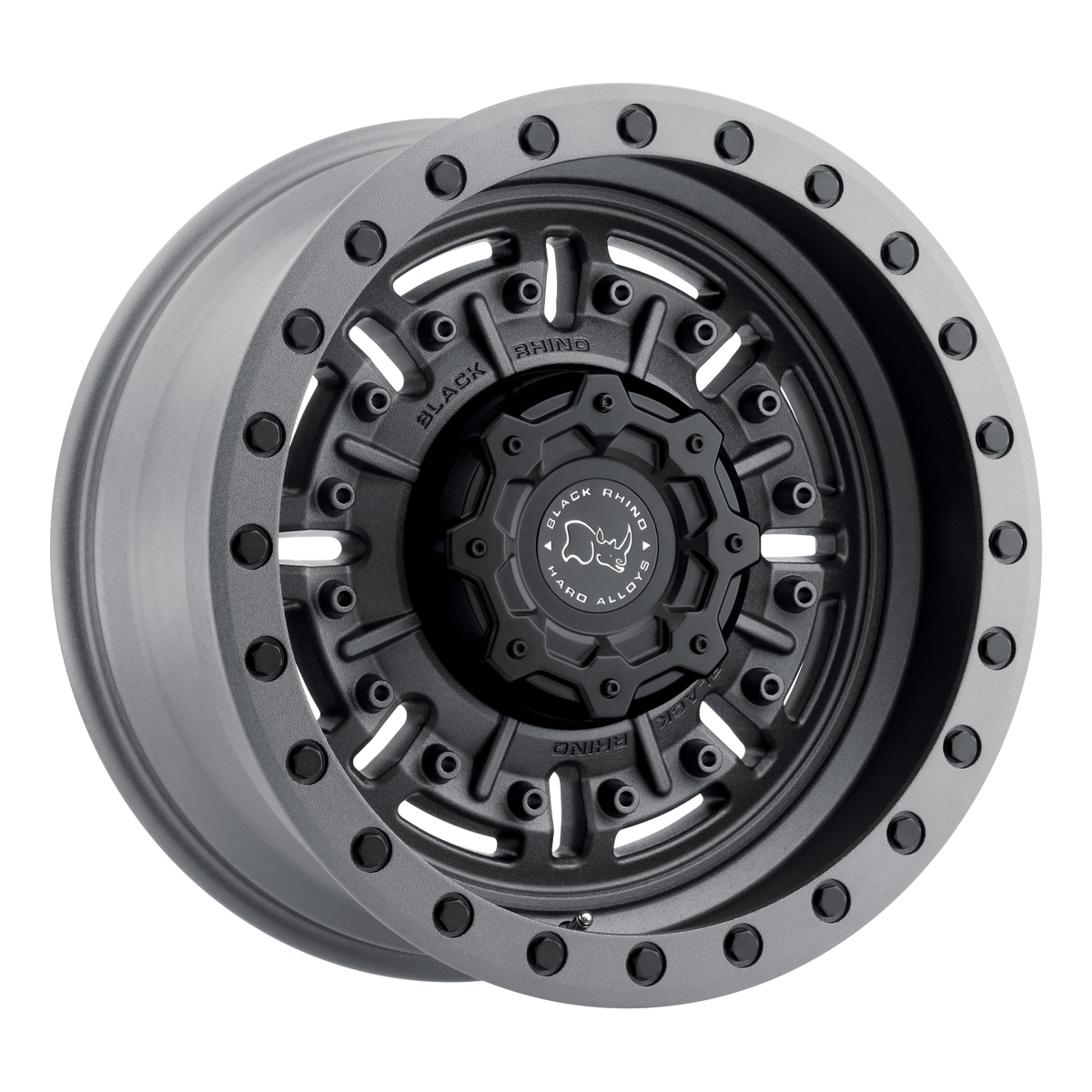 Black Rhino Hard Alloys Abrams 17X9.5 -18 Textured Matte Gunmetal
