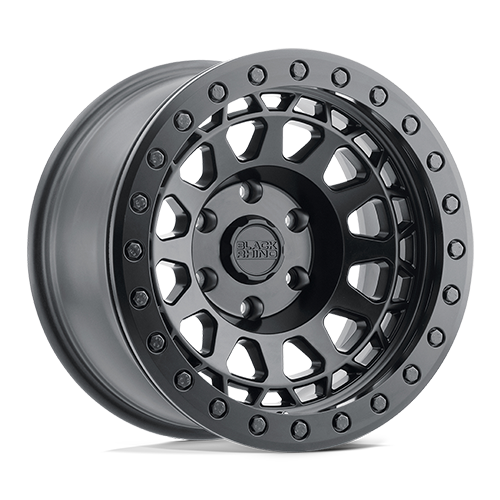 Black Rhino Hard Alloys Primm Beadlock 17X8.5 +0 Matte Black W/ Black Bolts