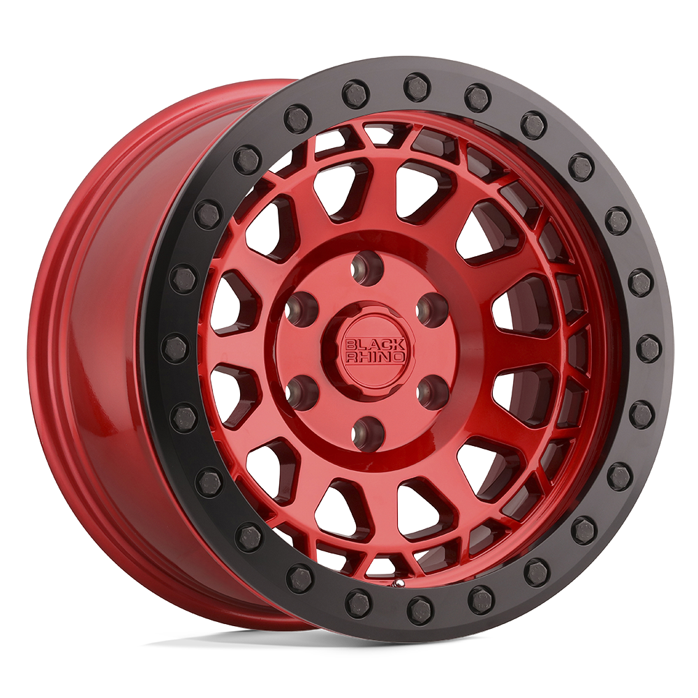Black Rhino Hard Alloys Primm Beadlock 17X8.5 -30 Candy Red W/ Black Ring