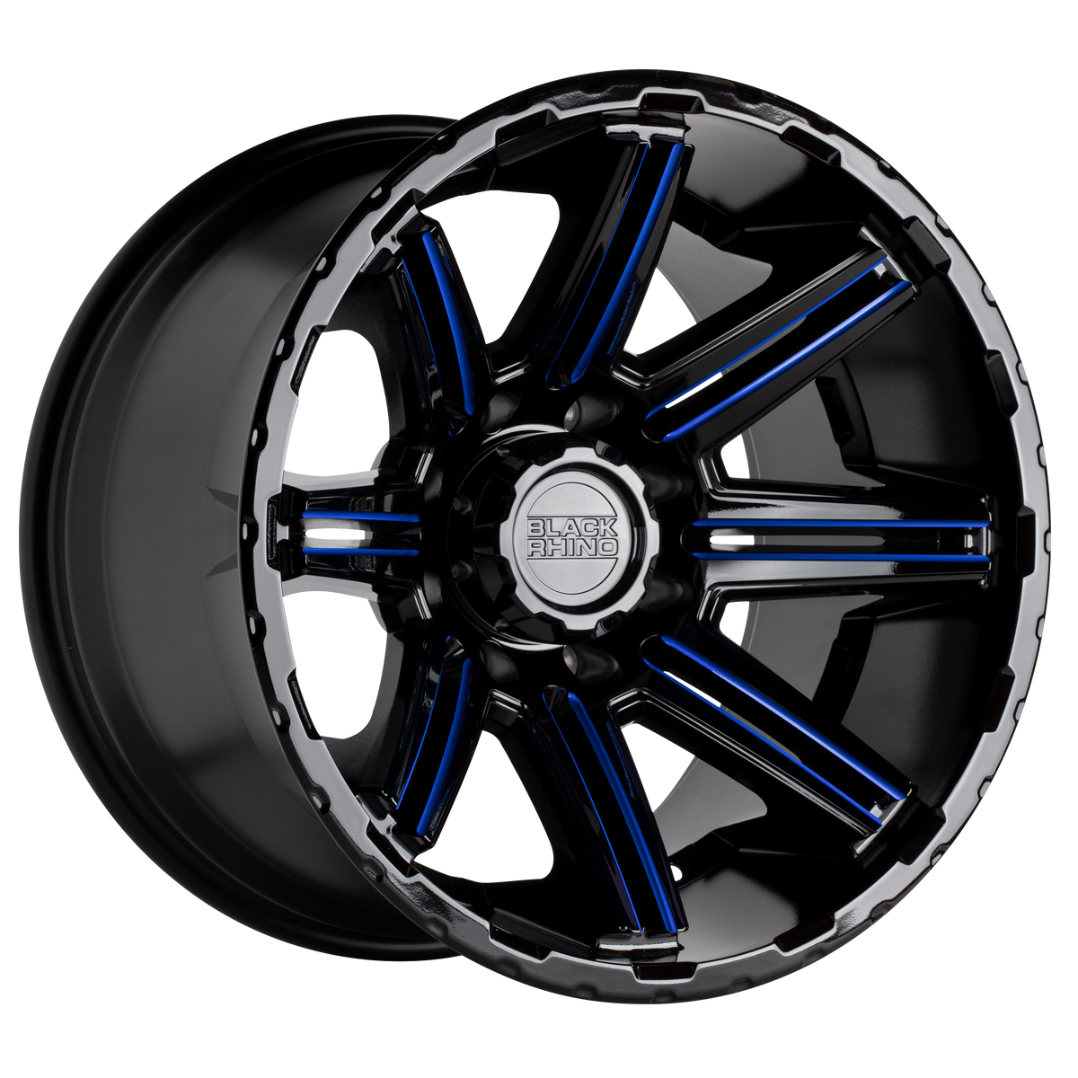 Black Rhino Hard Alloys Rampage 20X9.5 +12 Gloss Black W/ Red Inner Lip