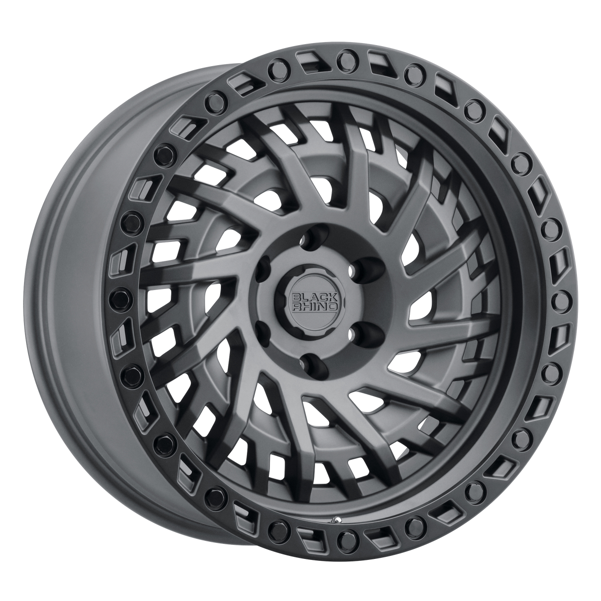 Black Rhino Hard Alloys Shredder 20X9.5 +0 Matte Gunmetal W/ Black Ring