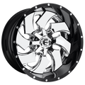 Fuel 1Pc D240 Cleaver 22X10 -13 Chrome Plated Gloss Black Lip