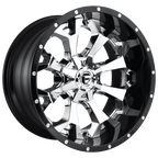 Fuel 1Pc D246 Assault 22X12 -44 Chrome Plated Gloss Black Lip