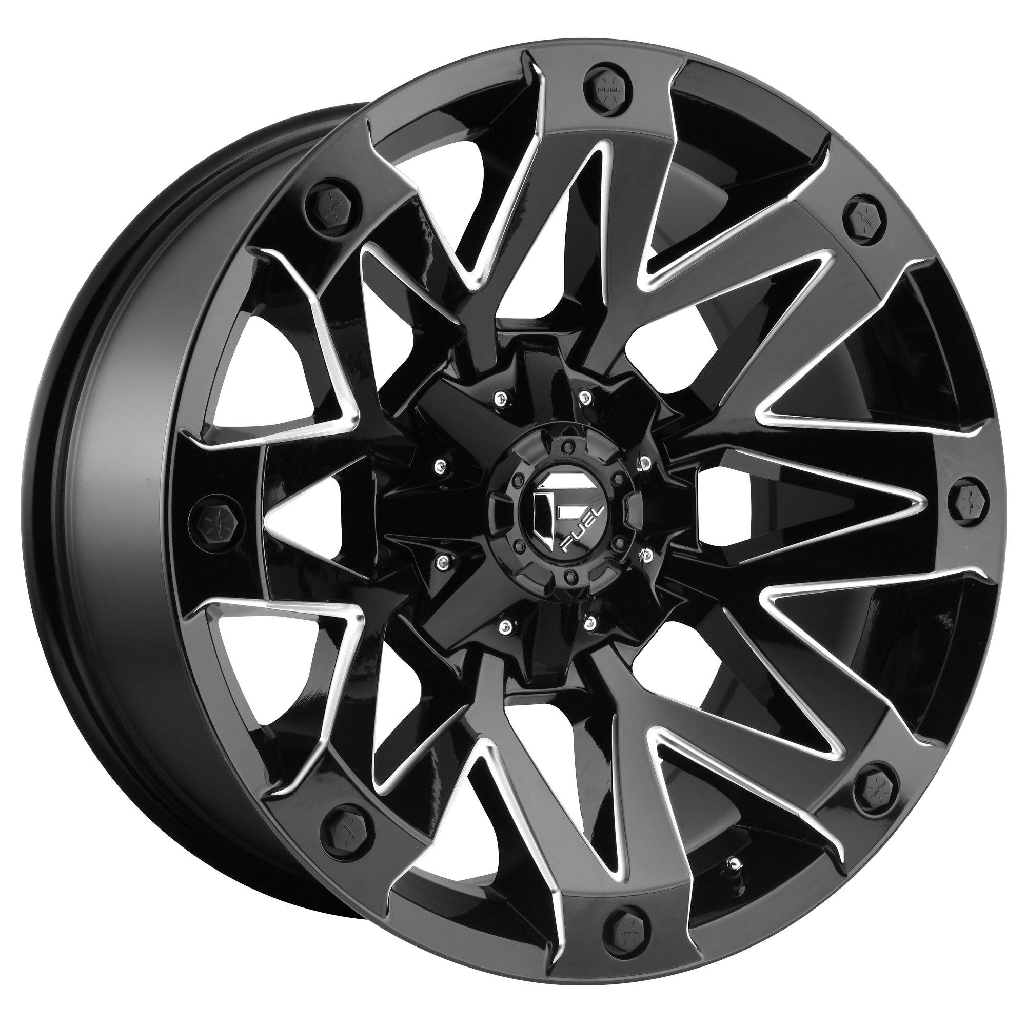 Fuel 1Pc D555 Ambush 20X9 +1 Gloss Black Milled