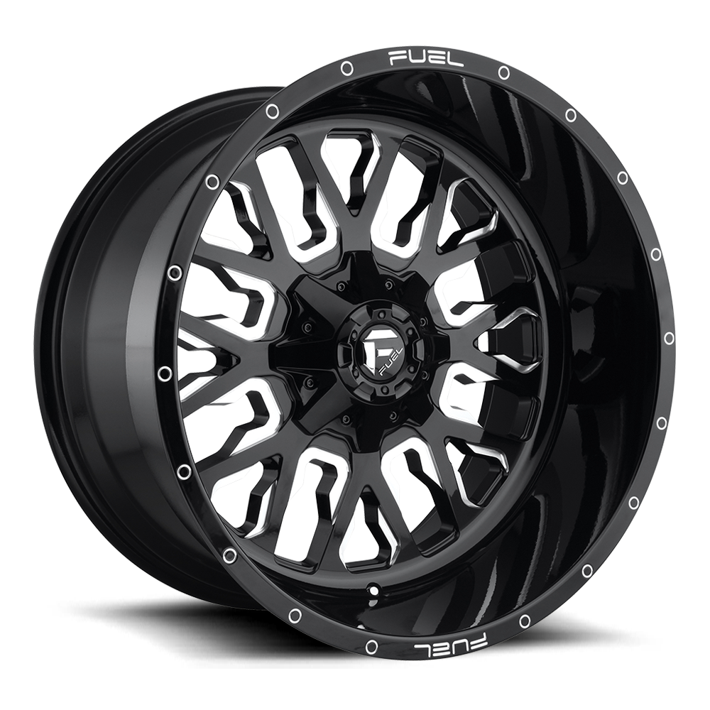 Fuel 1Pc D611 Stroke 22X10 -18 Gloss Black Milled