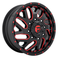 Fuel Utv D656 Triton Utv 20X7 +13 Gl-Blk Milled W/ Red Accent